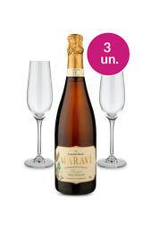 Kit Especial - Boas Vindas com Maraví e Par de Taças de Cristal
