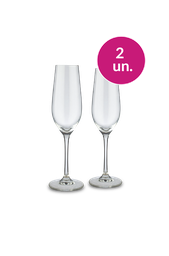 Kit 2 - Par de Taças para Espumante de Cristal
