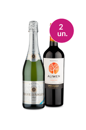 Kit 2 - Spoiler Pendura - Espumante Veuve D'Argent e Aliwen Reserva