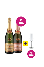 Kit Especial - Espumantes Louis Bouillot Cremant + Taça de Cristal