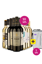 Kit 10 - Brancos e Tintos + Bolsa p/ 3 garrafas Grátis - Exclusivo We